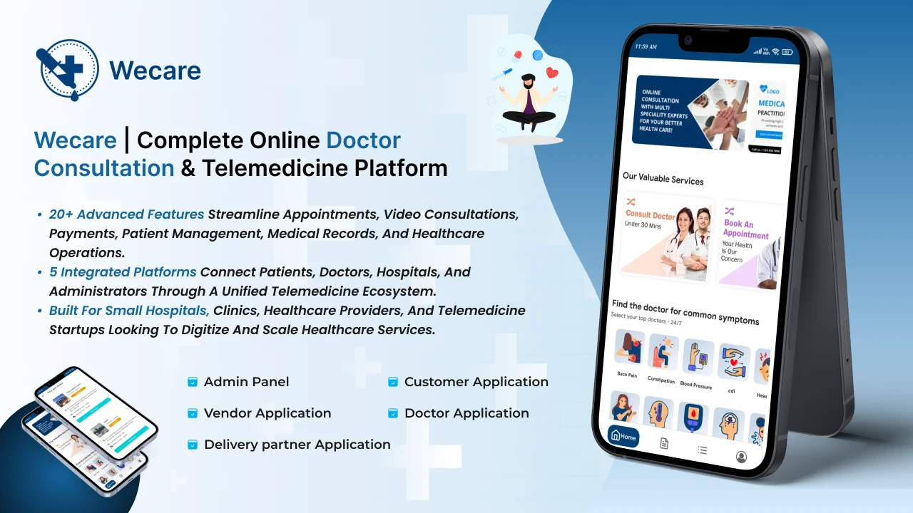 WeCare – Multi-Hospital, Doctor Booking & Telemedicine System